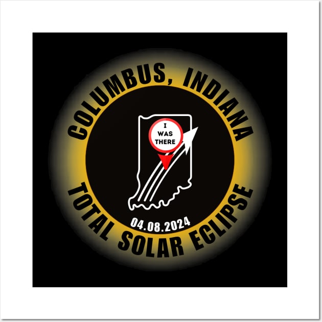 Columbus Indiana Total Solar Eclipse 2024 Wall Art by TeesForThee